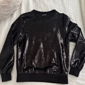Tom Ford Shimmering Black Sequin Top
